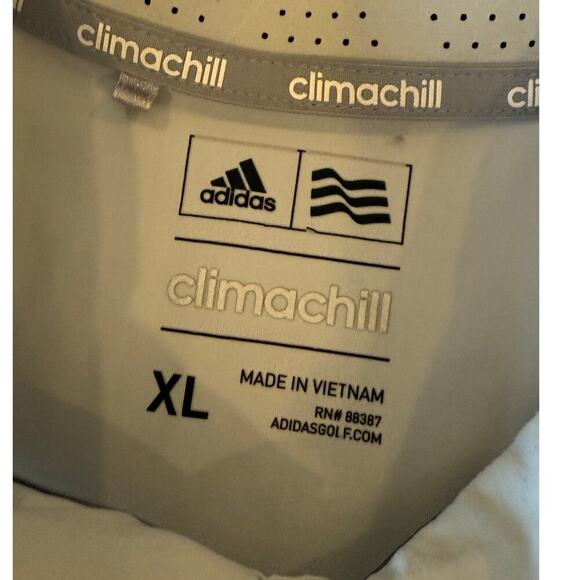 ADIDAS Golf Climachill Gray Stripe Polo Shirt Men size XL - Picture 6 of 9
